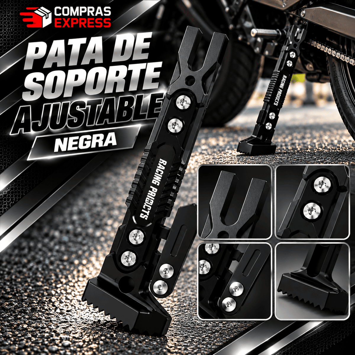 SOPORTE DE PATA LATERAL PREMIUM