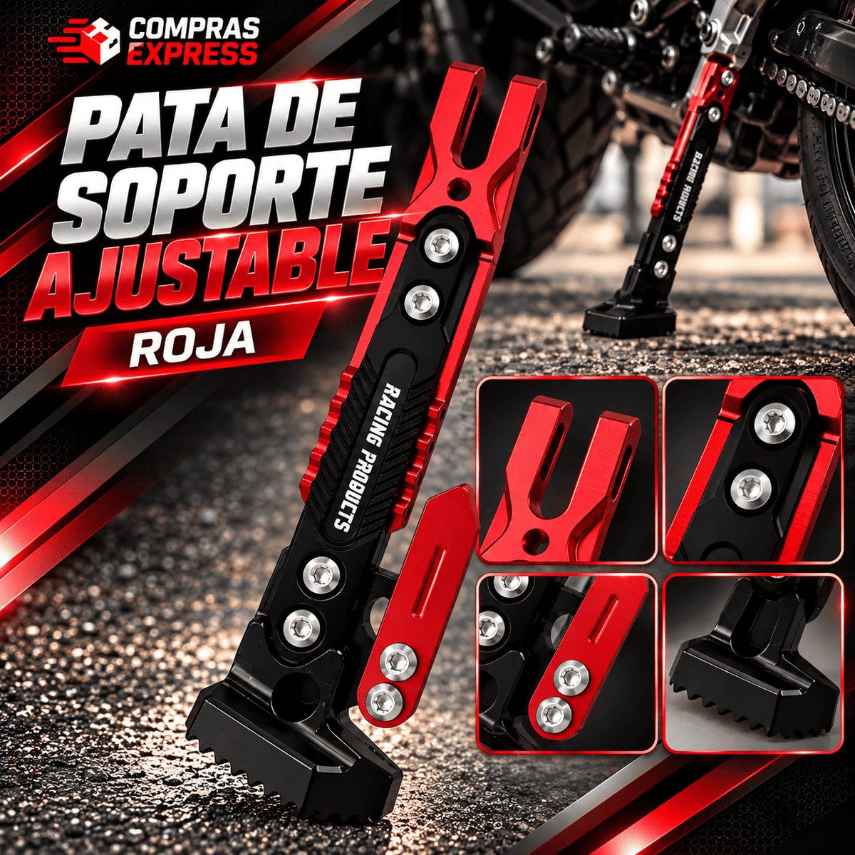 SOPORTE DE PATA LATERAL PREMIUM