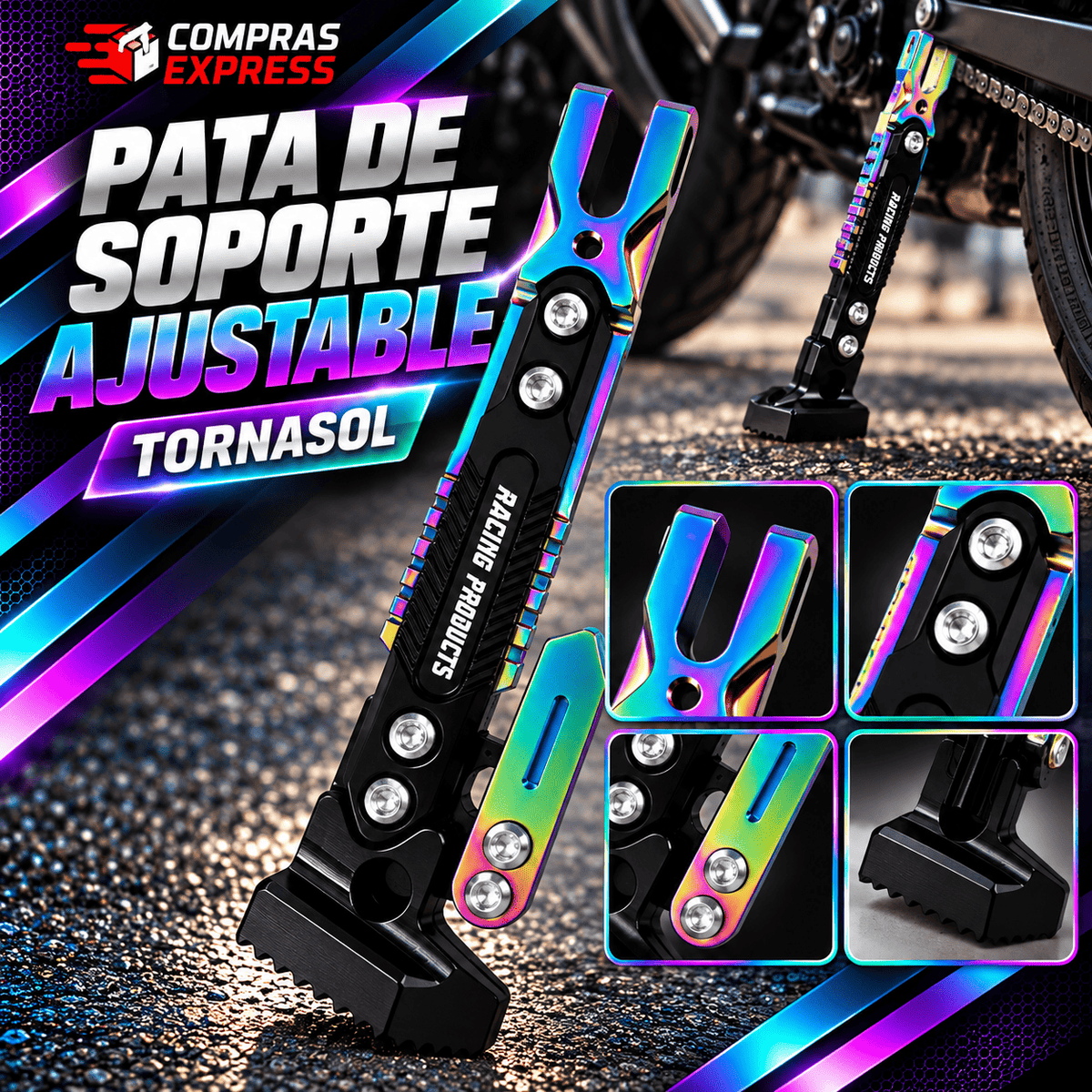 SOPORTE DE PATA LATERAL PREMIUM